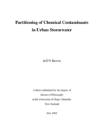 Partitioning of Chemical Contaminants in Urban Stormwater