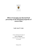 Effect of emerging non-thermal food processing on the functional properties of cassava flour