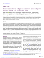 Childhood Sexual Abuse And Pervasive Problems Across Multiple Life Domains: Findings From A Five-Decade Study