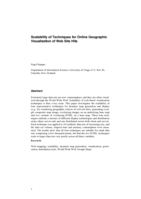 Scalability of techniques for online geographic visualization of Web site hits