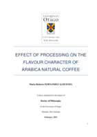 Effect Of Processing On The Flavour Character Of Arabica Natural Coffee