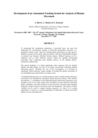 Development of an automated tracking system for analysis of human movement