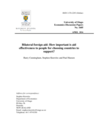 Bilateral foreign aid: How important is aid effectiveness to people for choosing countries to support?