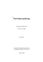 Part-time policing
