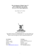 The development of Rugby Super 12 and its implications for tourism: the case of the Otago Highlanders