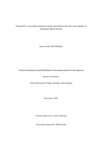 Vitamin B12: A secondary analysis of status, biomarkers and other determinants in young and elderly women.