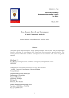 Cross-country growth and convergence: a semi-parametric analysis