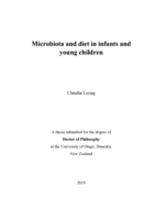 Microbiota and diet in infants and young children