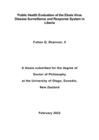 Public health evaluation of the Ebola virus disease surveillance and response system in Liberia
