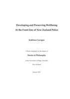 Developing and Preserving Wellbeing at the Frontline of New Zealand Police