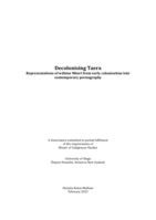 Decolonising Taera:&nbsp;Representations of wāhine Māori from early colonisation into contemporary pornography