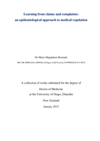Learning from claims and complaints: an epidemiological approach to medical regulation