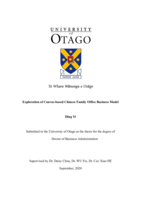 Exploration of canvas-based Chinese family office business model