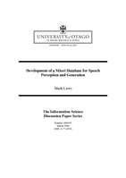 Development of a Māori database for speech perception and generation