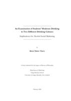 An examination of students’ moderate drinking in two different drinking cultures: implications for alcohol social marketing