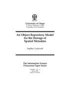 An object repository model for the storage of spatial metadata