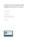 Spreydon-Cashmere Age-Friendly Neighbourhood Audit: Transport