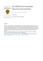 NZ GREEN Grid Household Electricity Demand Data EECA Data Processing (Part A) Report v1.0