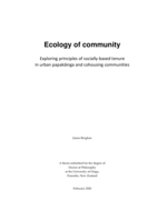 Ecology of community: Exploring principles of socially-based tenure in urban papakāinga and cohousing communities