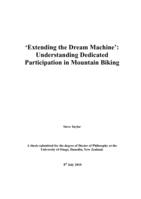'Extending the Dream Machine': Understanding Dedicated Participation in Mountain Biking