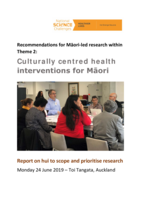 Recommendations for Māori-led research within Theme 2: Culturally centred health interventions for Māori