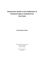 Voltammetric Studies on the Stabilisation of Dissolved Copper in Hydrothermal  Vent Fluids