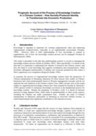 Pragmatic account of the process of knowledge creation in a Chinese context – How Socially-Produced Identity is transformed into economic production