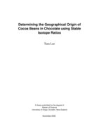 Determining the Geographical Origin of Cocoa Beans in Chocolate using Stable Isotope Ratios