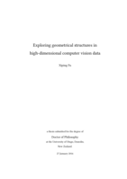 Exploring geometrical structures in high-dimensional computer vision data