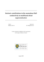 Intrinsic contributions to the anomalous Hall conductivity in multiband chiral superconductors