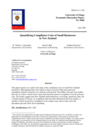 Quantifying compliance costs of small businesses in New Zealand