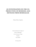 An Investigation on the Co-production of Biodiesel and Methane from Microalgae