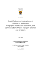 Spatial exploration, explanation, and exhibition of adolescents: Geographic distribution, association, and communication of active transport to school and its factors