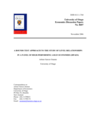 A bounds test approach to the study of level relationships in a panel of high-performing Asian economies (HPAES)