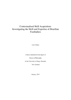 Contextualised Skill Acquisition: Investigating the Skill and Expertise of Brazilian Footballers