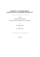 Survival, not resilience: Young people's housing instability