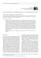 Detection probability for estimating bird density on New Zealand sheep & beef farms