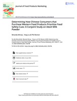 Determining How Chinese Consumers that Purchase Western Food Products Prioritize Food Safety Cues: A Conjoint Study on Adult Milk Powder
