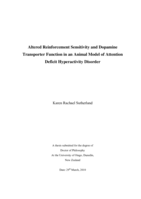 Altered Reinforcement Sensitivity and Dopamine Transporter Function in an Animal Model of Attention Deficit Hyperactivity Disorder