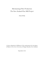 Mechanising Fibre Production: The New Zealand Flax Mill Project