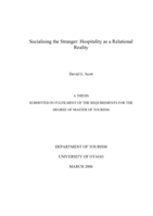 Socialising the stranger: Hospitality as a relational reality
