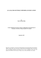 An Analysis of Public Spending on Education