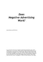 Does negative advertising work?