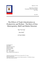 The effects of trade liberalization on productivity and welfare: The role of firm heterogeneity, R&D and market structure