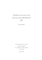Modelling ocean waves in the Ross Sea using WAVEWATCH III®
