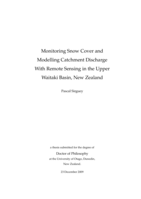 Monitoring Snow Cover and Modelling Catchment Discharge With Remote Sensing in the Upper Waitaki Basin, New Zealand