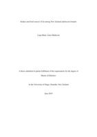 Intakes and food sources of fat among New Zealand adolescent females