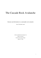 The Cascade Rock Avalanche: Structure and deformation in a catastrophic rock avalanche