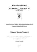 Atherogenic Index In Plasma and Risk of Cardiovascular Events