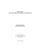 Ship to shore: The cruise industry's perception of economic risk